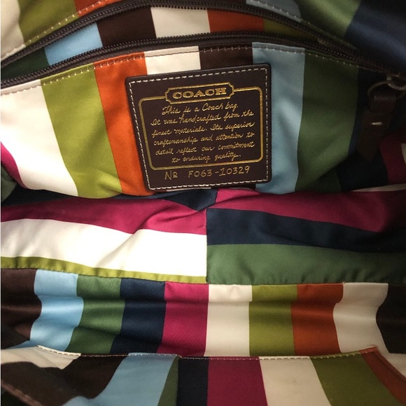 Coach Black Leather Fold-over Flap Turn-lock Hobo Shoulder Purse Bag - Picture 10 of 13